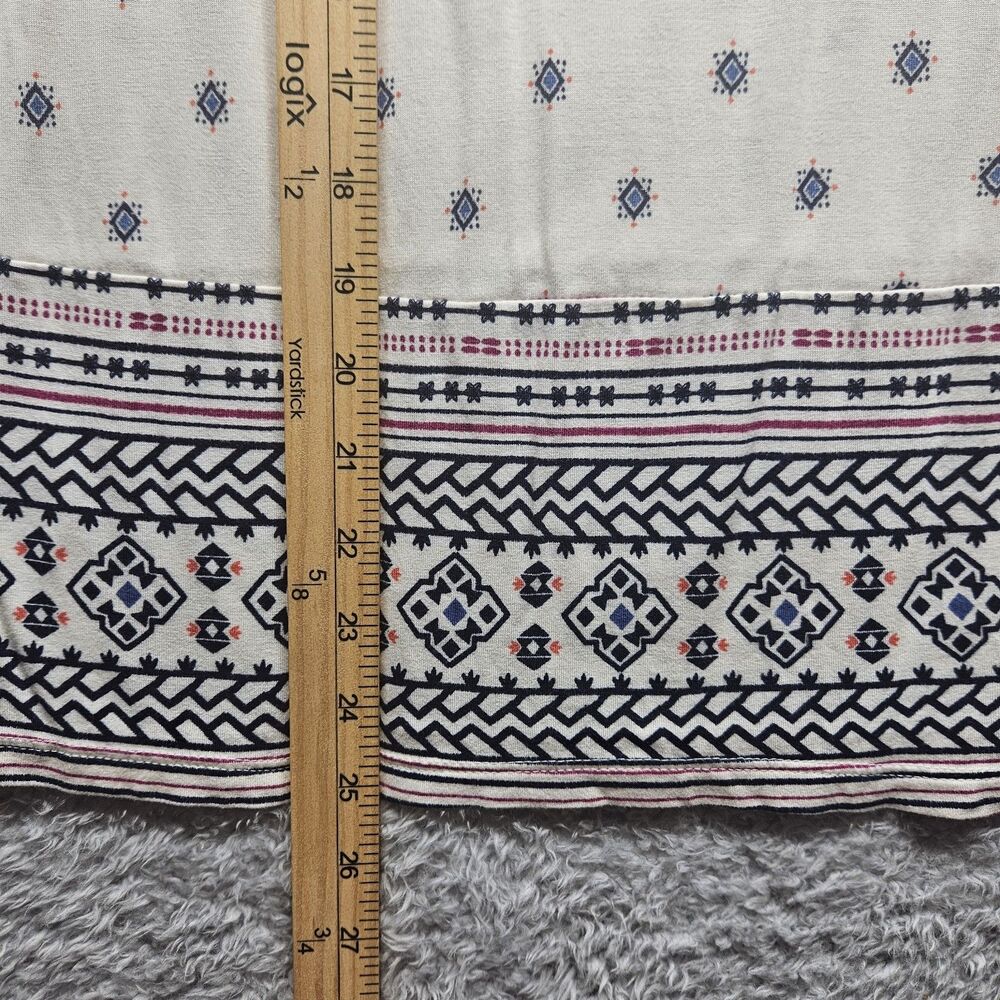 Old Navy Womens Ivory Boho Blouse Size Small Aztec Western Bohemian Casual - Picture 6 of 10